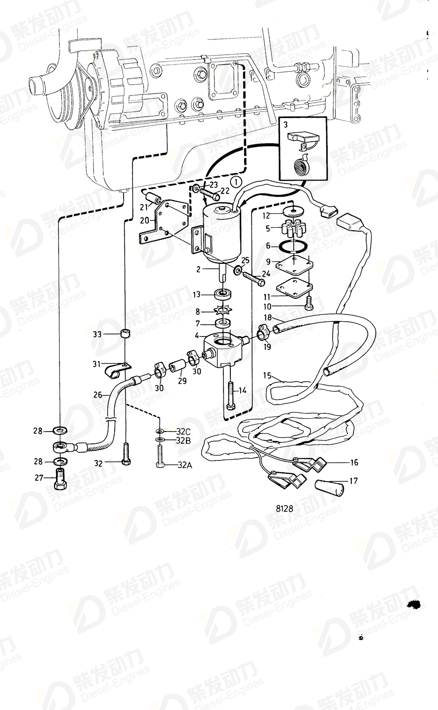 volvo penta Hose 943707 Drawing volvo penta Hose 943707 Drawing